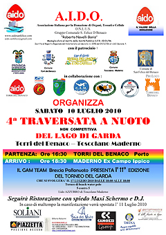 Attraversata a nuoto del lago di Garda